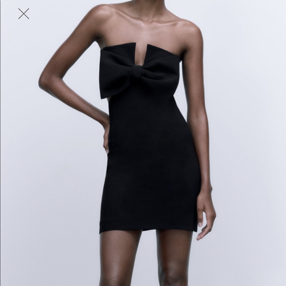 Zara Black Bow Dress
